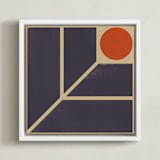 "Dawn" - Art Print in Eggplant by Yohaku Oshima - Framed Canvas