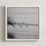 "Don't Worry, Be Happy II" - Art Print in Black and White by Annie Seaton - Framed Canvas