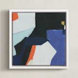 "Urban Flow 3" - Art Print in Blue Jewels by Eunmee Studio - Framed Canvas