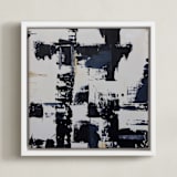 "Balance Restored I" - Art Print in Midnight Blue by Kate Terhune - Framed Canvas