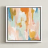 "Deserai" - Art Print in Desert Pink by Parima Studio - Framed Canvas