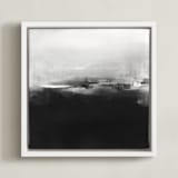 "DuskDawn" - Art Print in Black and White by Vasco - Framed Canvas