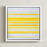 "an ode to agnes" - Art Print in bright sunny yellow by tina johnson - Framed Canvas
