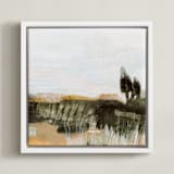 "Hudson (Triptych) III" - Art Print in Pale Blue by Mande Calhoun - Framed Canvas
