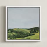 "Rolling Vines" - Art Print in sage by Amanda Phelps - Framed Canvas