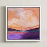 "Summer Solstice" - Art Print in Solstice orange by AlisonJerry - Framed Canvas