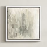 "Rain II" - Art Print in Soothing Greys by Amy Hall - Framed Canvas