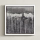 "The Forest" - Art Print in Moody Grey by Bethany Mabee - Framed Canvas