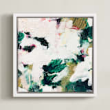 "Ivy" - Art Print in Emerald Green by Parima Studio - Framed Canvas