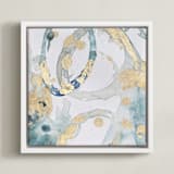 "Enchantment No. 1" - Art Print in Teal Sage by Julia Contacessi - Framed Canvas