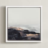 "Sandstone_1" - Art Print in Foggy grey by Mande Calhoun - Framed Canvas