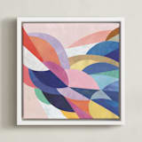 "Architecture of Flow" - Art Print in Poppy by melanie mikecz - Framed Canvas
