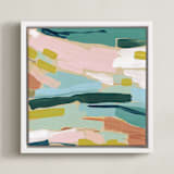 "South of France" - Art Print in Burnt Orange by Katie Craig - Framed Canvas