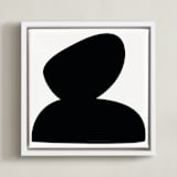 "Stones" - Art Print in Black by koshi - Framed Canvas