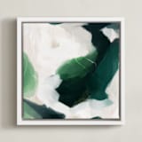 "Oja" - Art Print in Emerald by Parima Studio - Framed Canvas
