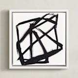 "Sable Song" - Art Print in midnight black by Juniper Briggs - Framed Canvas