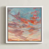 "Graceful Exit" - Art Print in Blush by Kelly Johnston - Framed Canvas