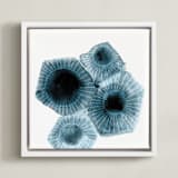 "fossilized rock" - Art Print in Dark Ocean by Tanya Lee of Frooted Design - Framed Canvas