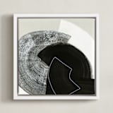 "Fitting Together I" - Art Print in Chalkboard by Kirsta Benedetti - Framed Canvas