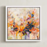 "On fire" - Art Print in White by Svitlana Martynjuk - Framed Canvas