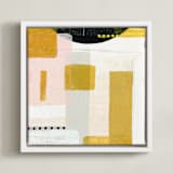 "Sunny and dots III" - Art Print in White by Jaqui Falkenheim - Framed Canvas