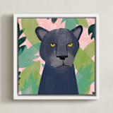 "Fierce" - Art Print in White by Megan Zang - Framed Canvas
