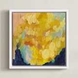 "Goldenrod" - Art Print in White by Holly Whitcomb - Framed Canvas