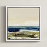 "Brownstein I" - Art Print in Field by Mande Calhoun - Framed Canvas