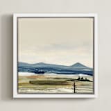 "Brownstein II" - Art Print in Field by Mande Calhoun - Framed Canvas