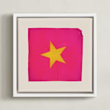 "Taking Shape Bright 1" - Art Print in Star Power by Kamala Nahas - Framed Canvas