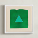 "Taking Shape Bright 4" - Art Print in Worth a Triangle by Kamala Nahas - Framed Canvas