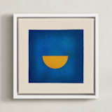"Taking Shape Bright 3" - Art Print in Blue Moon by Kamala Nahas - Framed Canvas