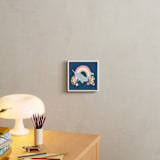 "Narwhal Magic" - Art Print in Deep Sea Blue by Sabrina Excene - In a Room