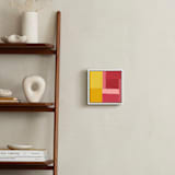 "Structured Rainbow 2" - Art Print in Yellow by Anna Veit Nowak - In a Room