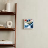"Yin & Yang I" - Art Print in Indigo + Orange by Mary Gaspar - In a Room
