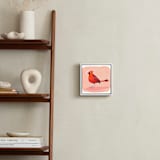 "Inquisitive Cardinal" - Art Print in Melon by Betty Hatchett - In a Room