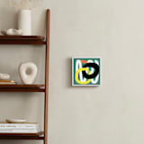 "Feather Step Modern " - Art Print in Teal Green by Amantha Tsaros - In a Room