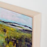 "Beyond the Dunes" - Art Print in Fresh Grass Green by Lauren Rutley - Frame Close-up