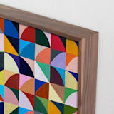 "Candy Jar" - Art Print in Mediterrean Blue by Poppy Dodge - Frame Close-up