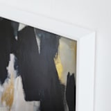 "Sparrow Gold" - Art Print in gold indigo black by Nell Waters Bernegger - Frame Close-up