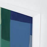 "Structured Rainbow 3" - Art Print in Blue by Anna Veit Nowak - Frame Close-up