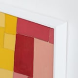 "Structured Rainbow 4" - Art Print in Yellow by Anna Veit Nowak - Frame Close-up