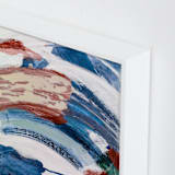 "Yin & Yang II" - Art Print in Indigo + Orange by Mary Gaspar - Frame Close-up