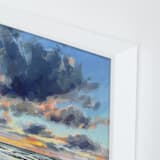 "Rolling Through" - Art Print in Sky Blue by Kelly Johnston - Frame Close-up