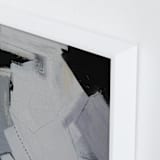 "On the Fence" - Art Print in Statement black by Colleen Ehrlich - Frame Close-up