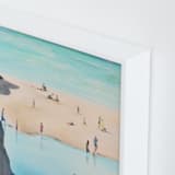 "Beachside Bliss" - Art Print in Soft Turquoise by Elle Youm - Frame Close-up