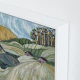 "The Burren" - Art Print in Irish Greens by Mary Gaspar - Frame Close-up