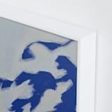 "Leaf Shadows I" - Art Print in Indigo by Katie Analise - Frame Close-up