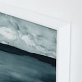 "A Hushed Evening" - Art Print in Indigo Blue by Renee Anne Bouffard-McManus - Frame Close-up