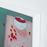 "Berries in a Cup" - Art Print in Sunlit sea by Ayna Paisley - Frame Close-up